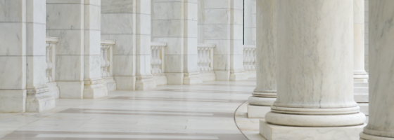 marble columns and marble floors