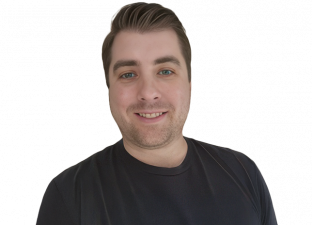 Man smiling, wearing black shirt