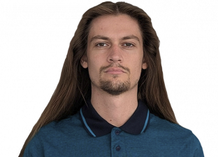 Person wearing collared shirt posing for photo